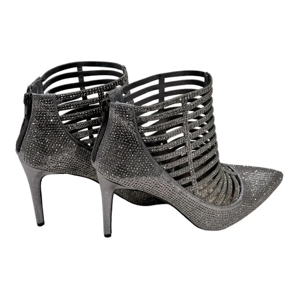 INC International Concepts Women’s Kacela Caged Pumps in the Size 8M in Pewter